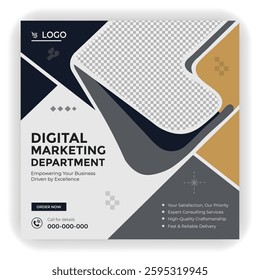 Digital marketing and corporate business promotion social media post design banner template