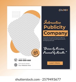 Digital marketing and corporate business service social media post banner template design
