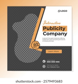 Digital marketing and corporate business service social media post banner template design