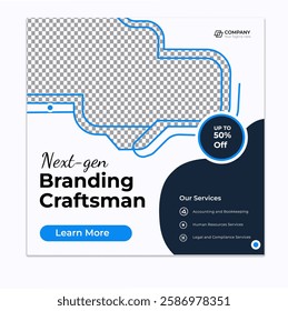 Digital marketing and corporate business service social media post banner template design