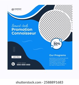 Digital marketing and corporate business service social media post banner template design