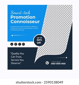 Digital marketing and corporate business service social media post banner template design