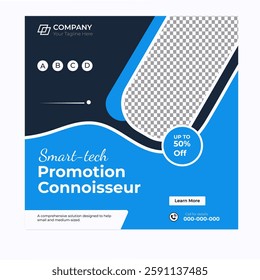 Digital marketing and corporate business service social media post banner template design