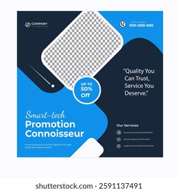 Digital marketing and corporate business service social media post banner template design