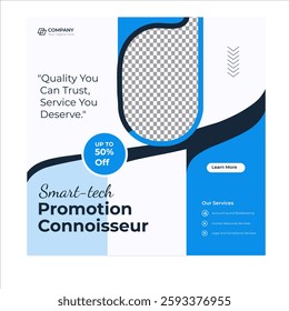 Digital marketing and corporate business service social media post banner template design