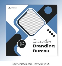 Digital marketing and corporate business service social media post banner template design