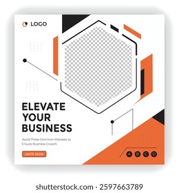 Digital marketing and corporate business service social media post banner template design