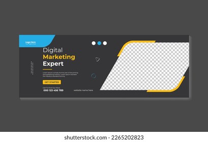 Digital marketing corporate business social media facebook cover template