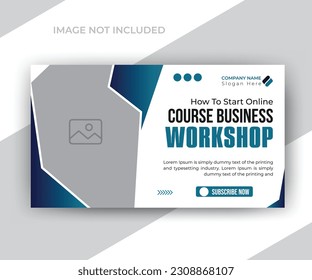 Digital marketing and corporate business video thumbnail or web banner template