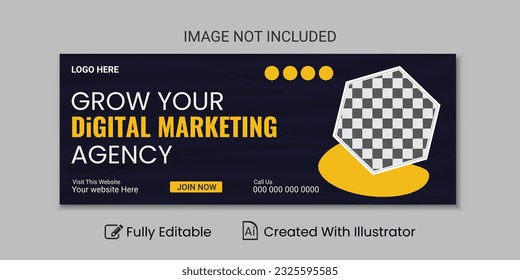 digital marketing corporate cover design template