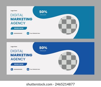 Digital marketing and corporate facebook cover template