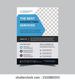 Digital marketing and corporate flyer template premium vector