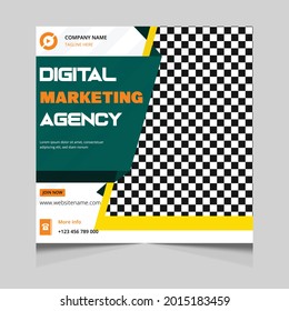 Digital marketing and corporate social media post and web banner design template vector