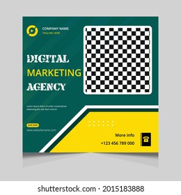 Digital marketing and corporate social media post and web banner design template vector