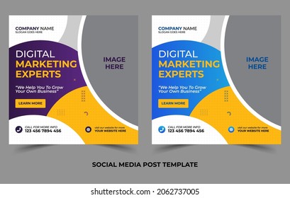 Digital Marketing And Corporate Social Media Post And Web Banner Design Template