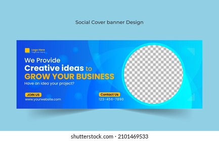 Digital marketing Corporate Social Media cover and web banner Post template Design