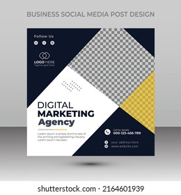 Digital marketing and corporate social media post and Instagram banner template Premium Vector