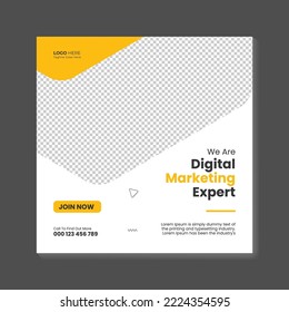 Digital marketing corporate social media instagram post and web banner
