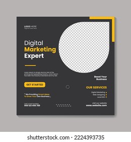 Digital marketing corporate social media instagram post and web banner