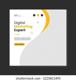 Digital marketing corporate social media instagram post and web banner