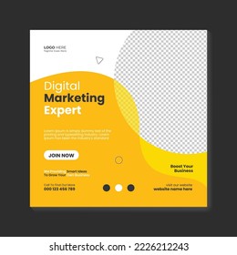 Digital marketing corporate social media instagram post and web banner