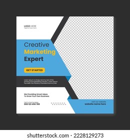 Digital marketing corporate social media instagram post and web banner