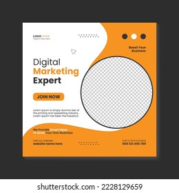 Digital marketing corporate social media instagram post and web banner