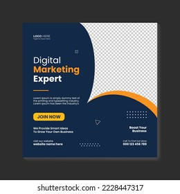 Digital marketing corporate social media instagram post and web banner