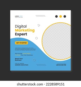 Digital marketing corporate social media instagram post and web banner