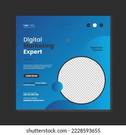 Digital marketing corporate social media instagram post and web banner
