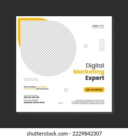 Digital marketing corporate social media instagram post and web banner