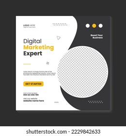 Digital marketing corporate social media instagram post and web banner
