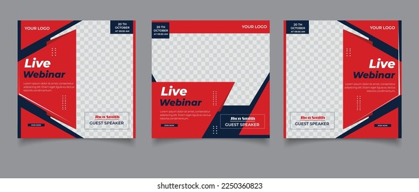Digital marketing corporate social media live webinar post template