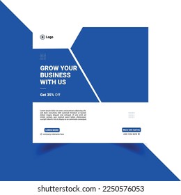 Digital marketing corporate social media and instagram post template