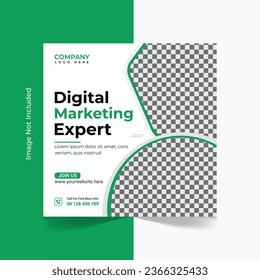 Digital marketing corporate social media post and web banner design template