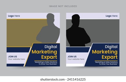 Digital marketing corporate social media and instagram post template