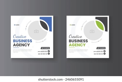 Digital marketing and corporate social media post template or Web banner