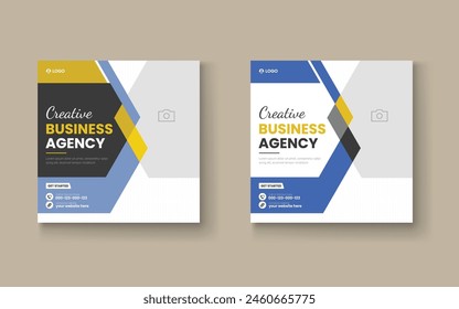 Digital marketing and corporate social media post template or Web banner
