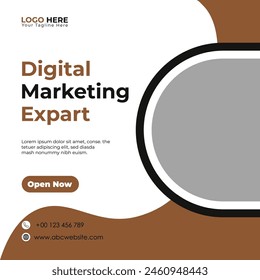 digital marketing and corporate social media post template. vector illustration.