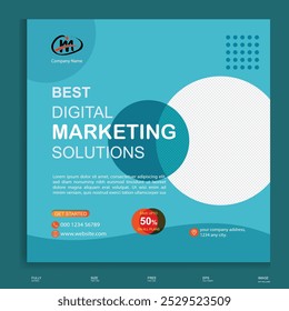 Digital marketing corporate social media and agency banner or Instagram post template