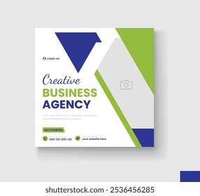 Digital marketing and corporate social media post template or Web banner