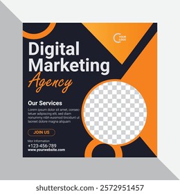 Digital marketing corporate social media and agency banner  post template 