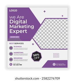 Digital marketing corporate social media instagram post and web banner template