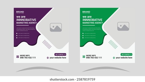 Digital marketing and corporate social media post template, digital marketing agency social media post design, Digital business marketing social media post template