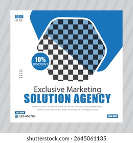 Digital marketing corporate social media Instagram post and web banner template