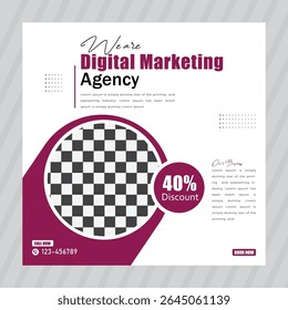 Digital marketing corporate social media Instagram post and web banner template
