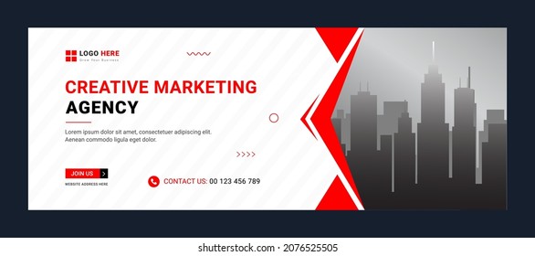 Digital marketing and Corporate timeline cover banner design Template
