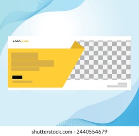 Digital marketing and corporate web banner and social media post design template.with white and yellow.