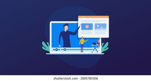 Digital marketing courses, SEO training, Digital marketing traning online, Course certificate online - conceptual vector illustration with characters