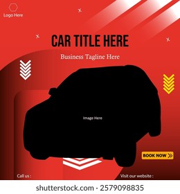 Digital marketing creative banner for automobile promotion. Car social media abstract background graphic banner.